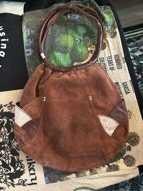 Women’s Brown Suede Hobo Bag